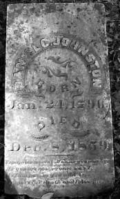 Gravestone of Calvin Johnston